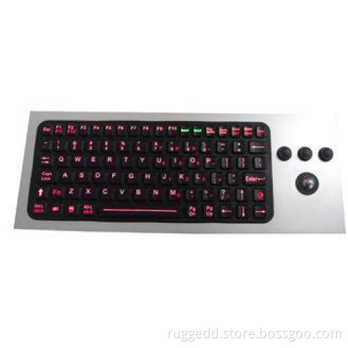 86 keys red silicone rubber military grade keyboard with PS